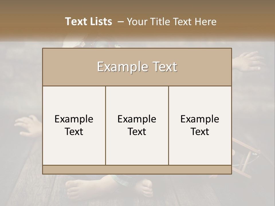 A Young Boy In A Hat And Scarf Sitting On A Wooden Floor PowerPoint Template