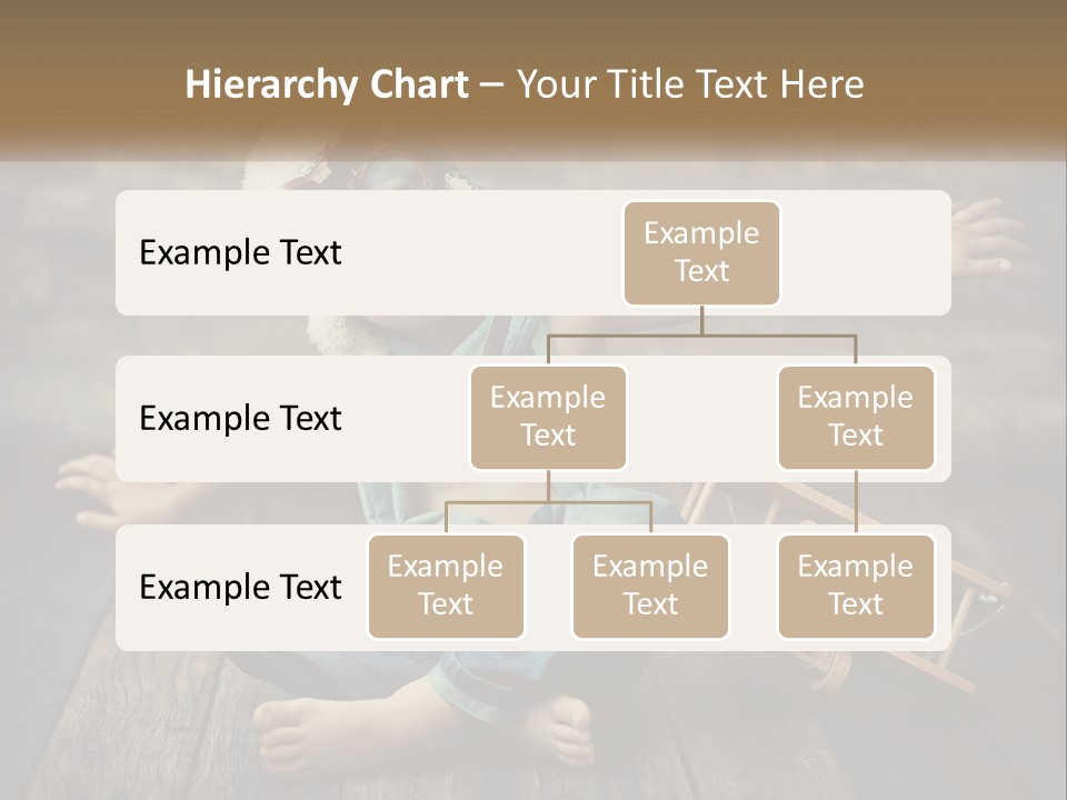 A Young Boy In A Hat And Scarf Sitting On A Wooden Floor PowerPoint Template