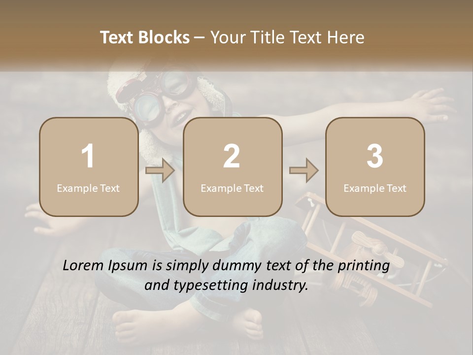 A Young Boy In A Hat And Scarf Sitting On A Wooden Floor PowerPoint Template