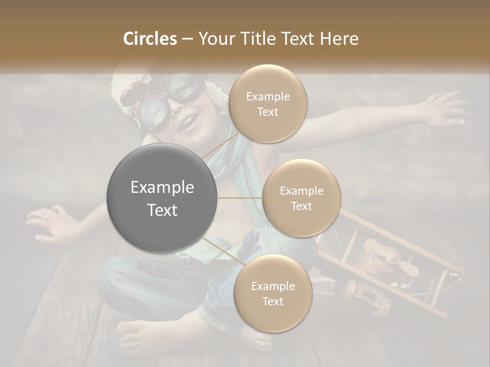 A Young Boy In A Hat And Scarf Sitting On A Wooden Floor PowerPoint Template