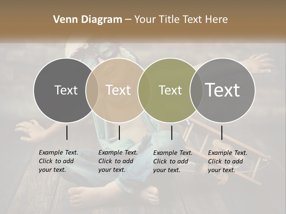 A Young Boy In A Hat And Scarf Sitting On A Wooden Floor PowerPoint Template