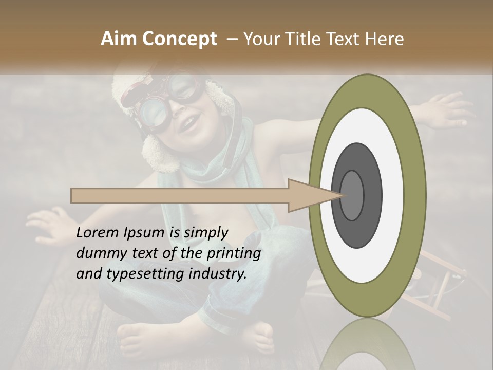 A Young Boy In A Hat And Scarf Sitting On A Wooden Floor PowerPoint Template