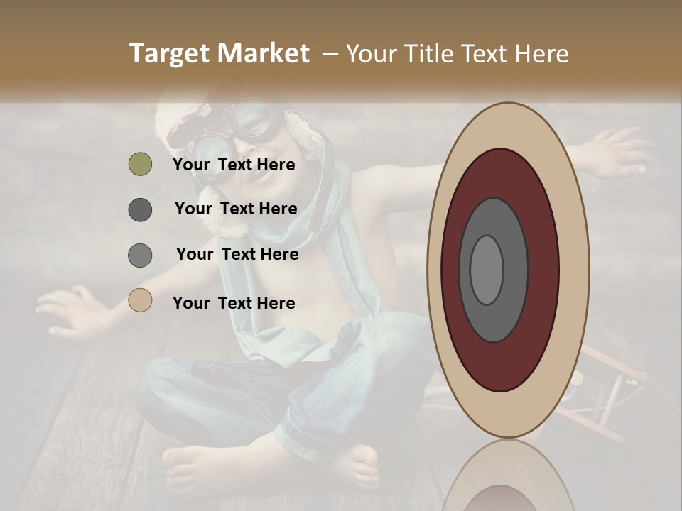 A Young Boy In A Hat And Scarf Sitting On A Wooden Floor PowerPoint Template