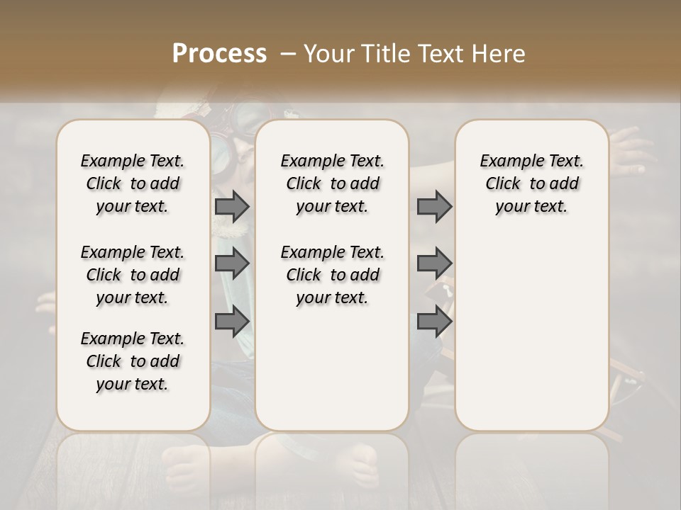 A Young Boy In A Hat And Scarf Sitting On A Wooden Floor PowerPoint Template