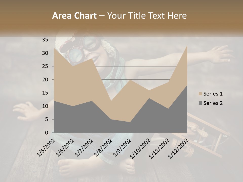 A Young Boy In A Hat And Scarf Sitting On A Wooden Floor PowerPoint Template