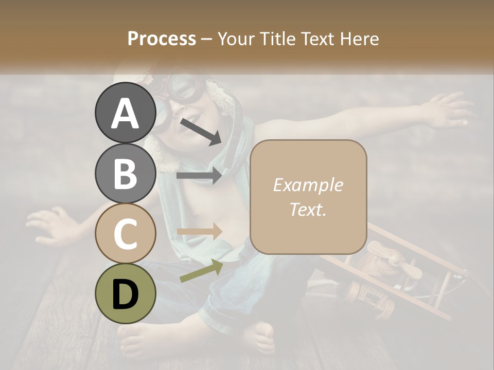 A Young Boy In A Hat And Scarf Sitting On A Wooden Floor PowerPoint Template