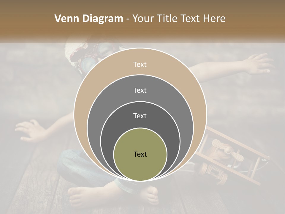 A Young Boy In A Hat And Scarf Sitting On A Wooden Floor PowerPoint Template