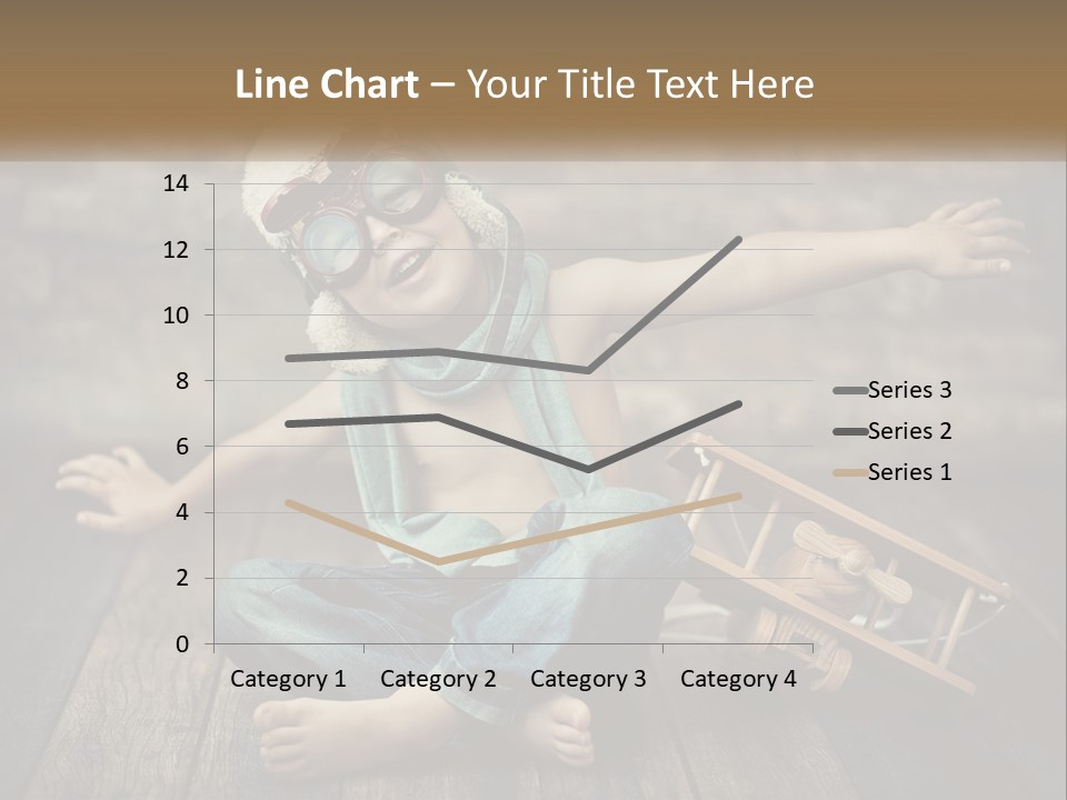 A Young Boy In A Hat And Scarf Sitting On A Wooden Floor PowerPoint Template