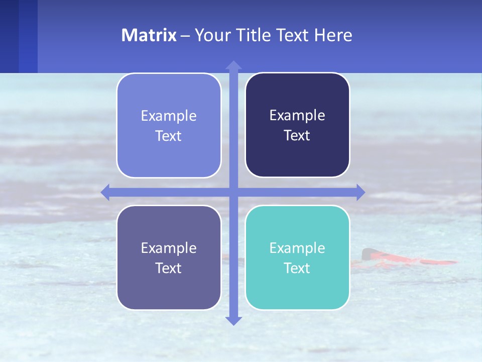 A Person Swimming In The Ocean With A Blue Background PowerPoint Template