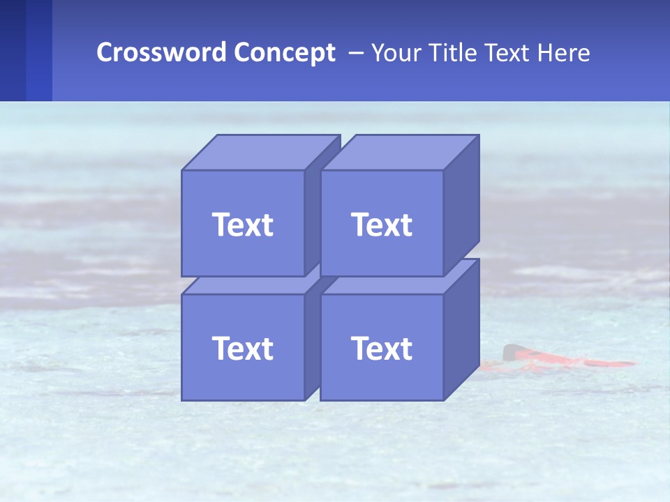 A Person Swimming In The Ocean With A Blue Background PowerPoint Template