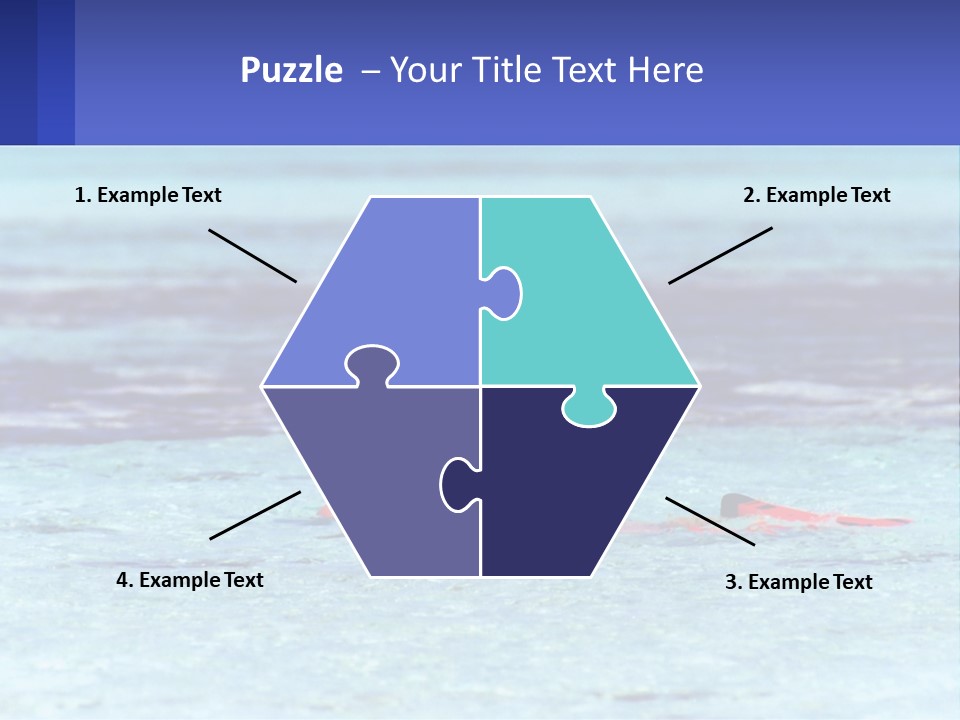 A Person Swimming In The Ocean With A Blue Background PowerPoint Template