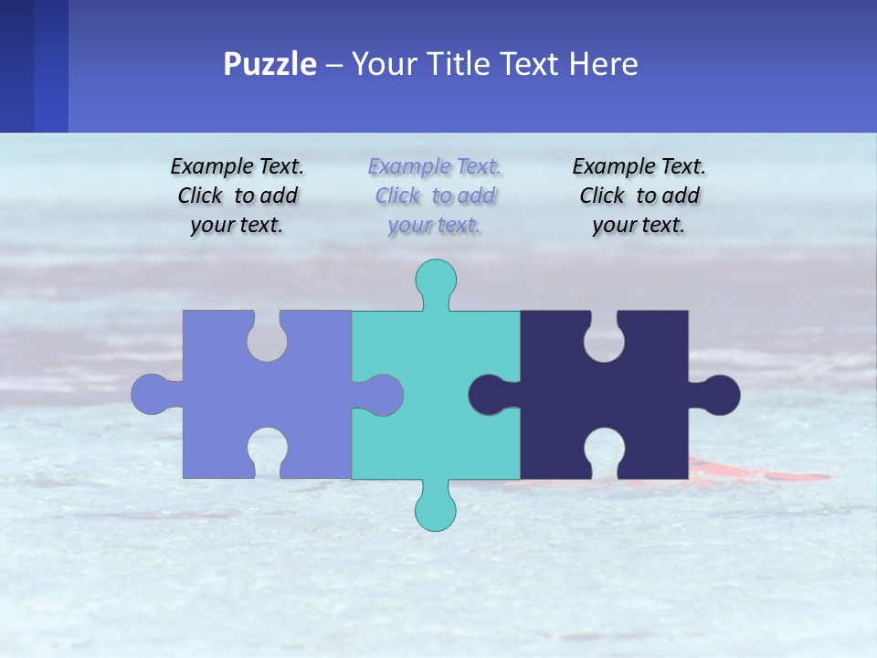 A Person Swimming In The Ocean With A Blue Background PowerPoint Template