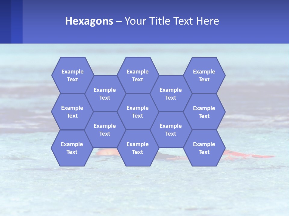 A Person Swimming In The Ocean With A Blue Background PowerPoint Template