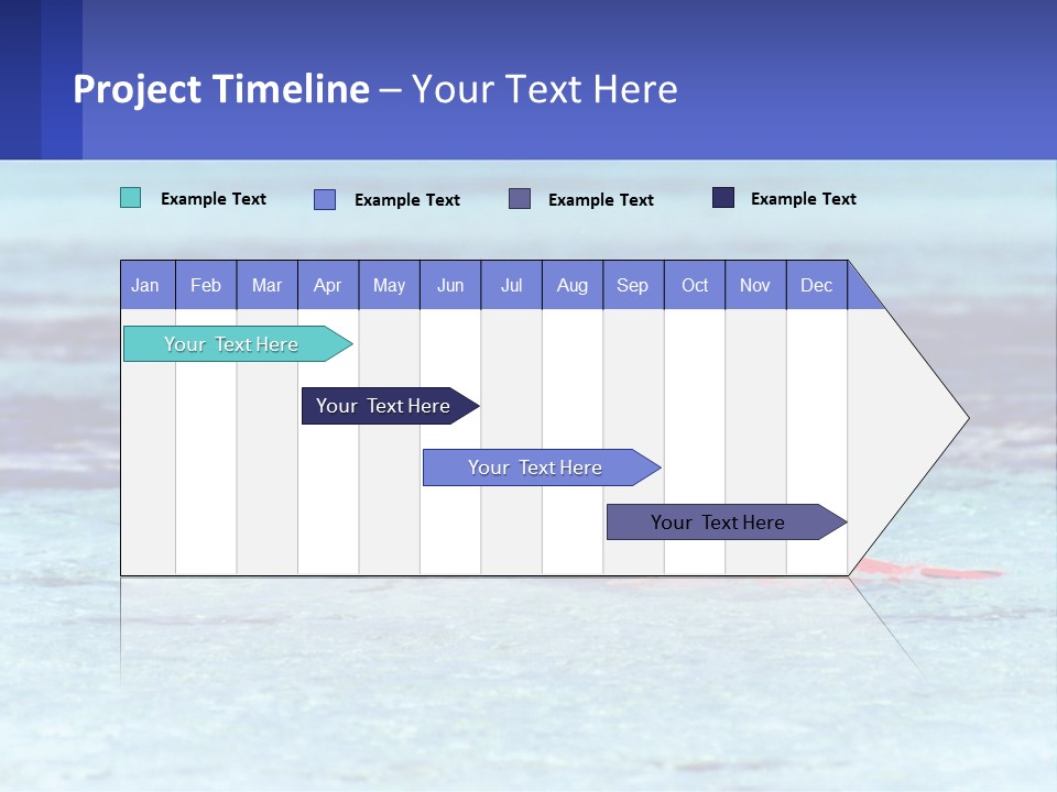 A Person Swimming In The Ocean With A Blue Background PowerPoint Template