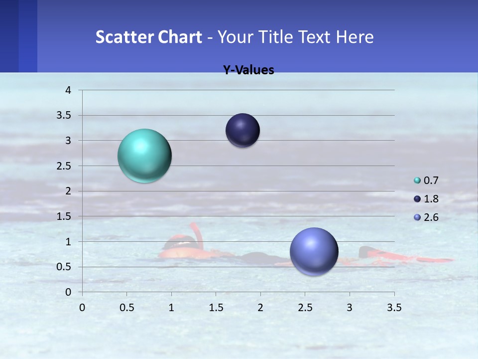 A Person Swimming In The Ocean With A Blue Background PowerPoint Template