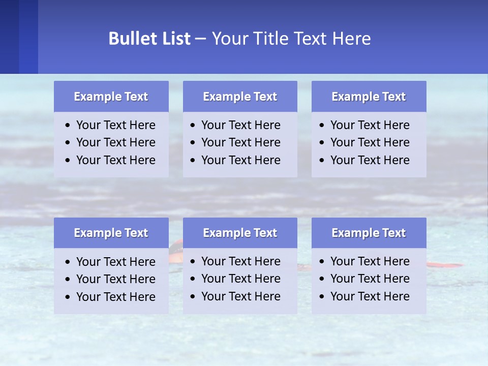 A Person Swimming In The Ocean With A Blue Background PowerPoint Template