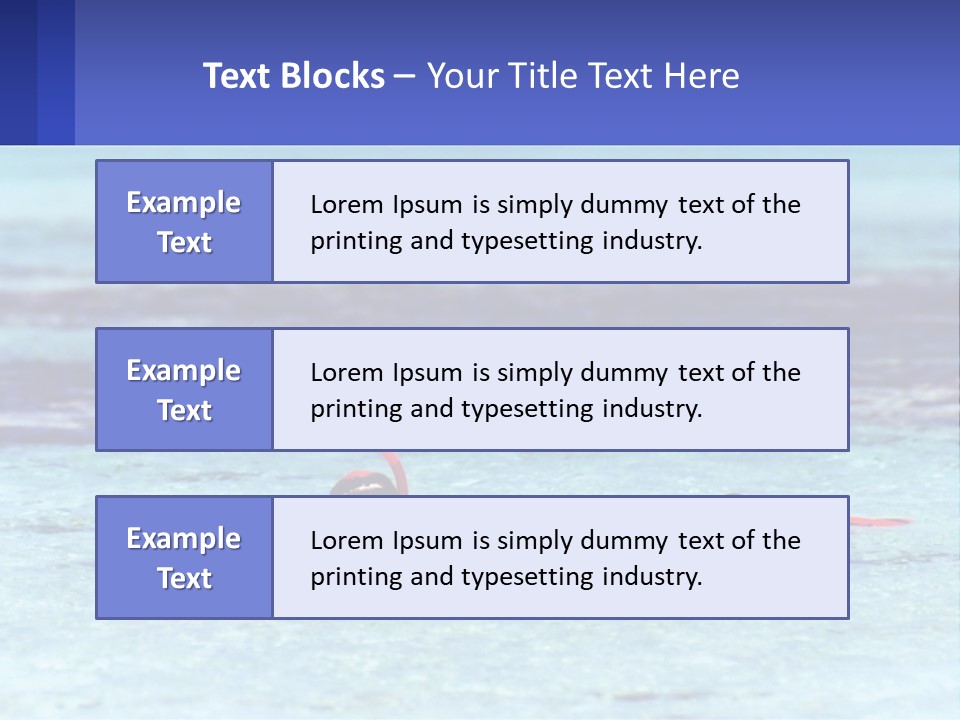 A Person Swimming In The Ocean With A Blue Background PowerPoint Template