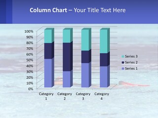 A Person Swimming In The Ocean With A Blue Background PowerPoint Template