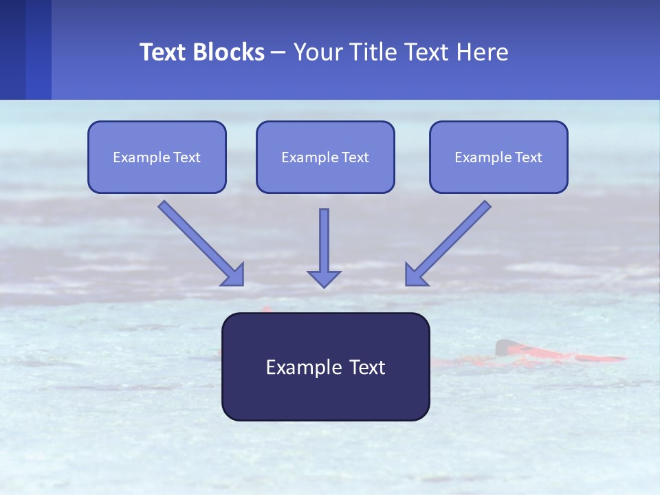 A Person Swimming In The Ocean With A Blue Background PowerPoint Template