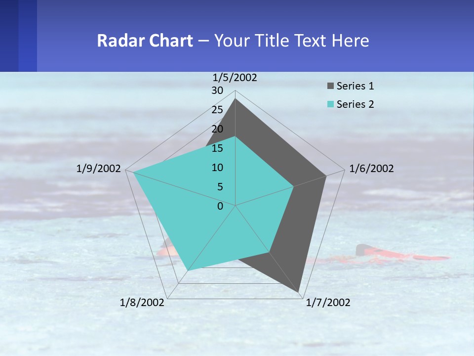 A Person Swimming In The Ocean With A Blue Background PowerPoint Template