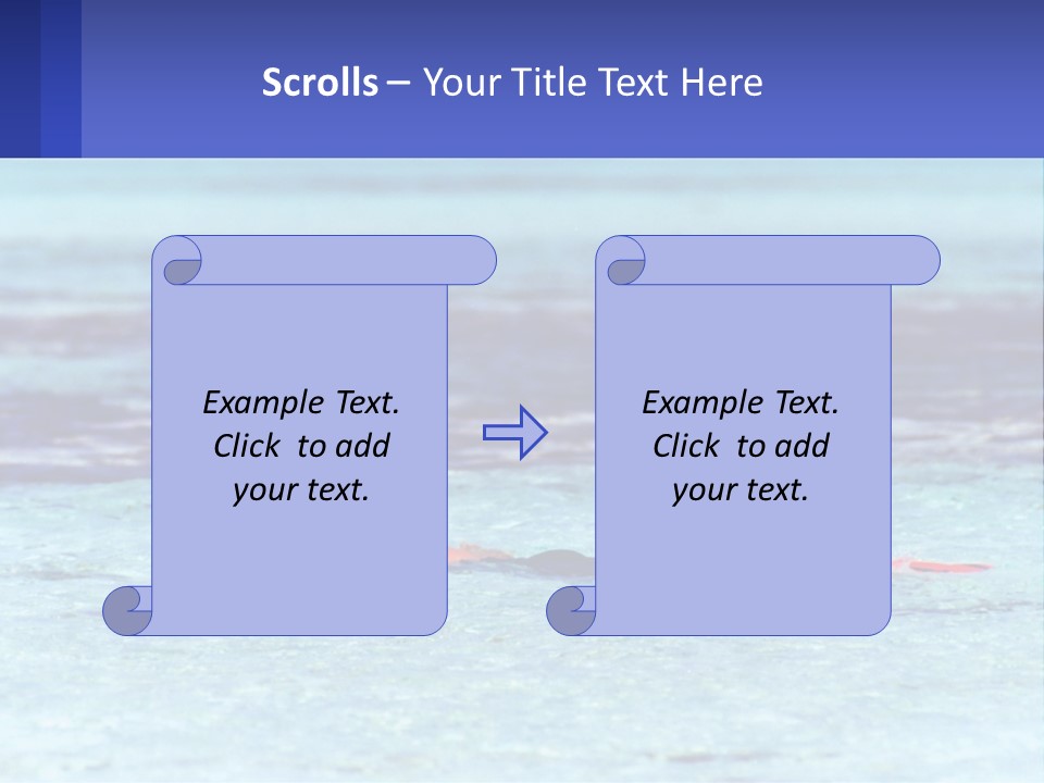 A Person Swimming In The Ocean With A Blue Background PowerPoint Template