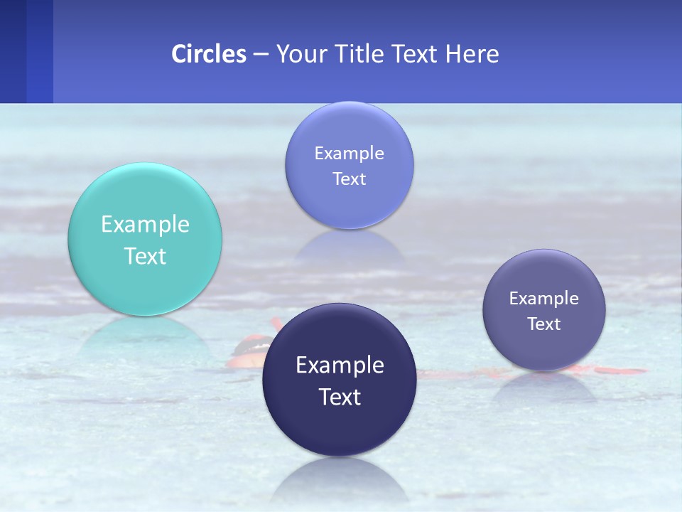 A Person Swimming In The Ocean With A Blue Background PowerPoint Template