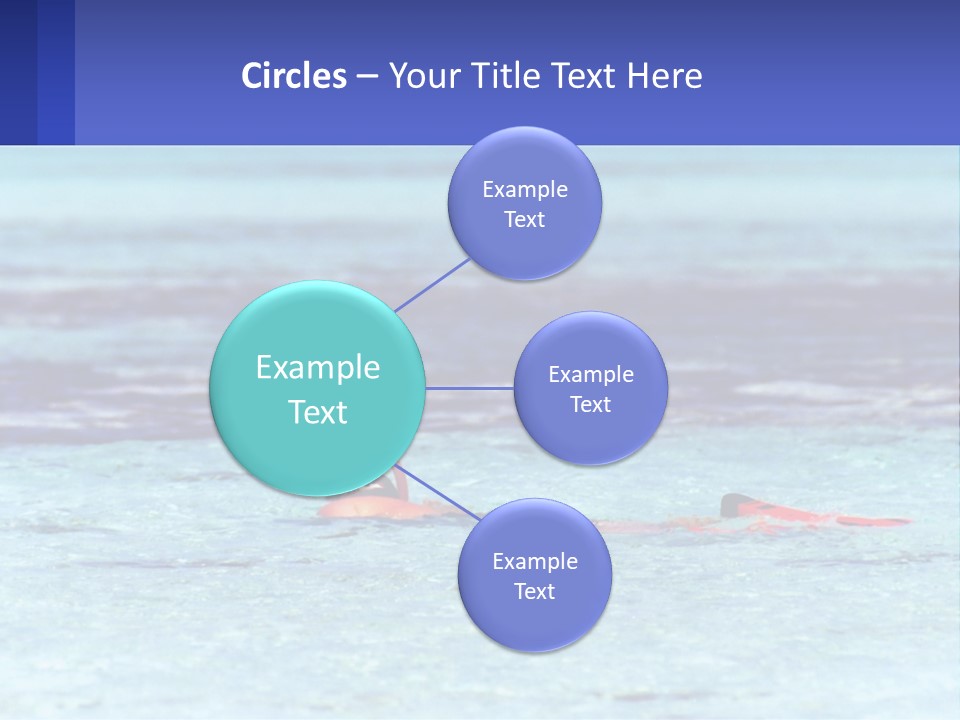 A Person Swimming In The Ocean With A Blue Background PowerPoint Template