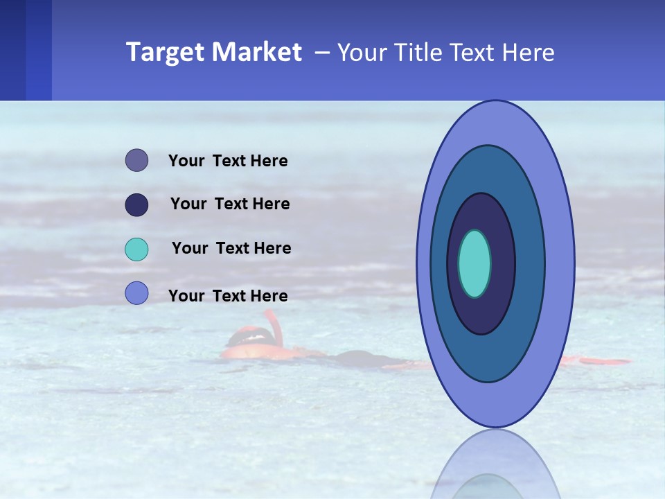 A Person Swimming In The Ocean With A Blue Background PowerPoint Template