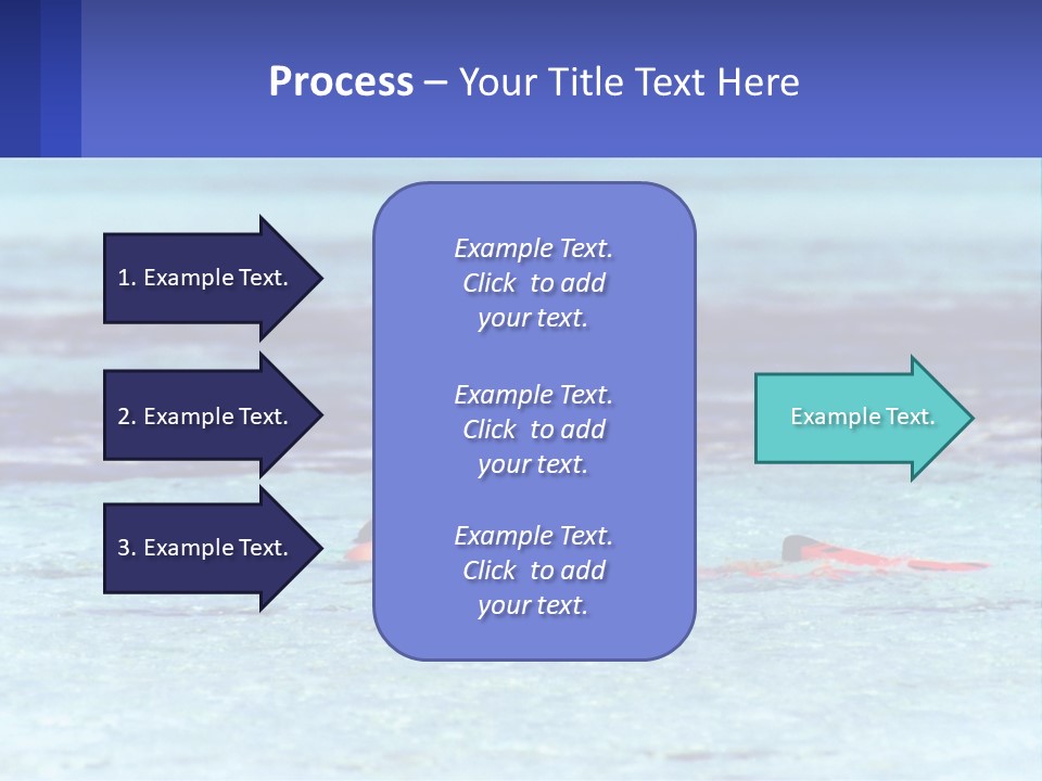 A Person Swimming In The Ocean With A Blue Background PowerPoint Template