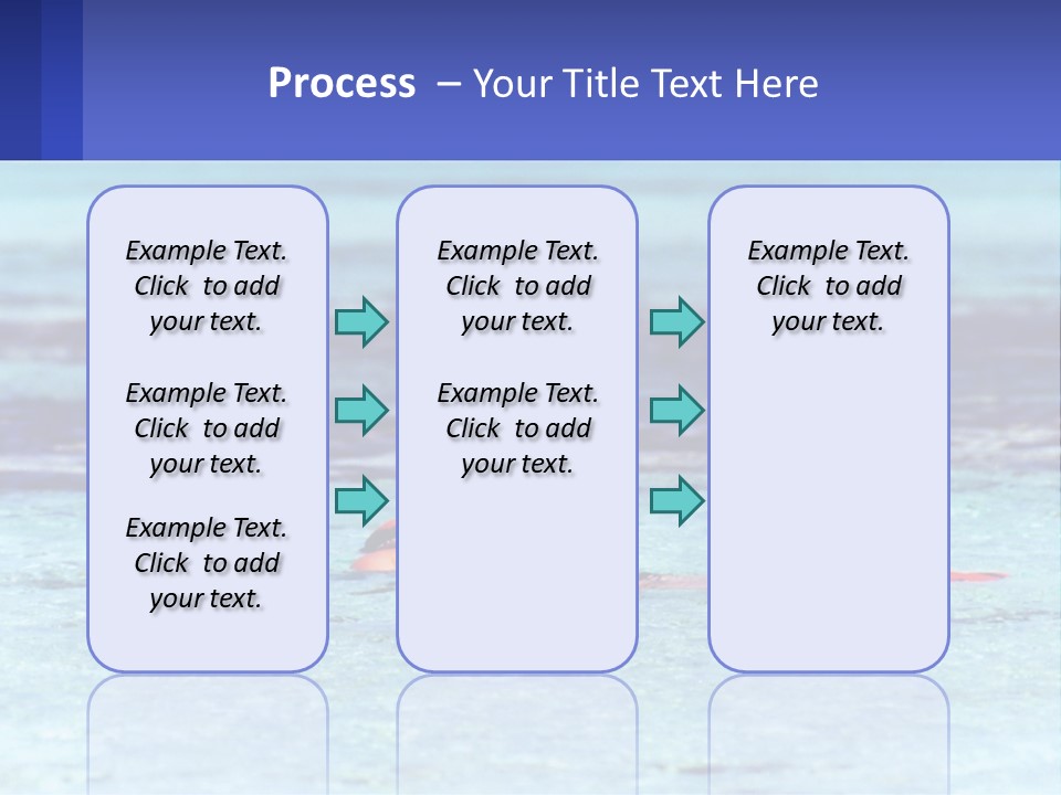 A Person Swimming In The Ocean With A Blue Background PowerPoint Template