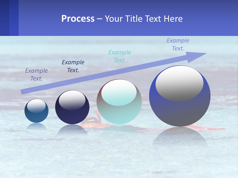 A Person Swimming In The Ocean With A Blue Background PowerPoint Template