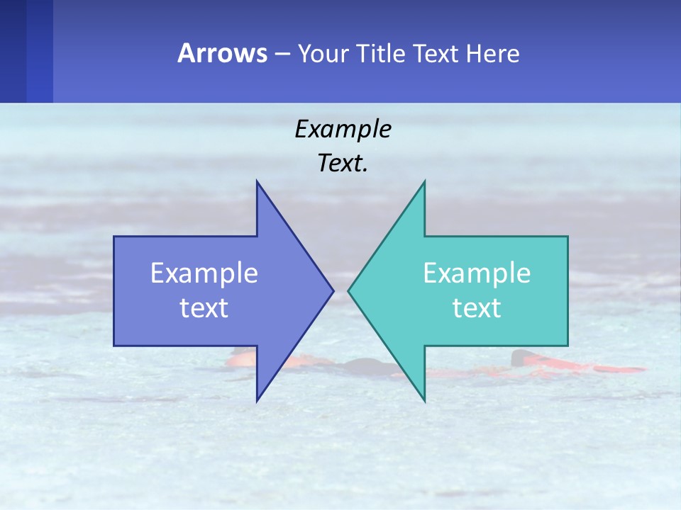 A Person Swimming In The Ocean With A Blue Background PowerPoint Template