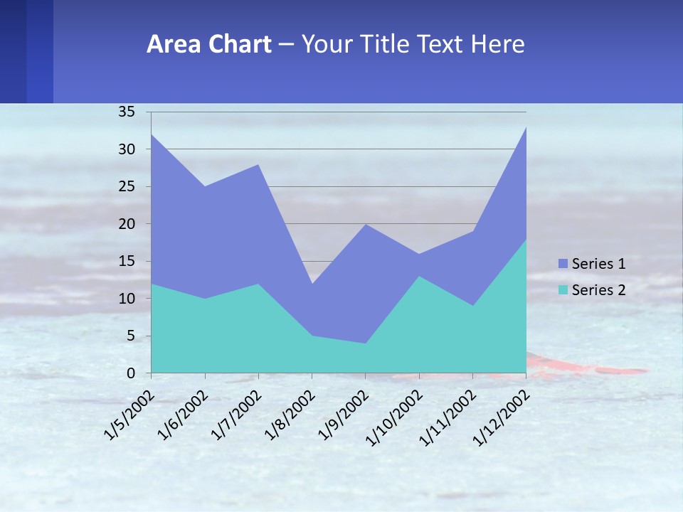 A Person Swimming In The Ocean With A Blue Background PowerPoint Template