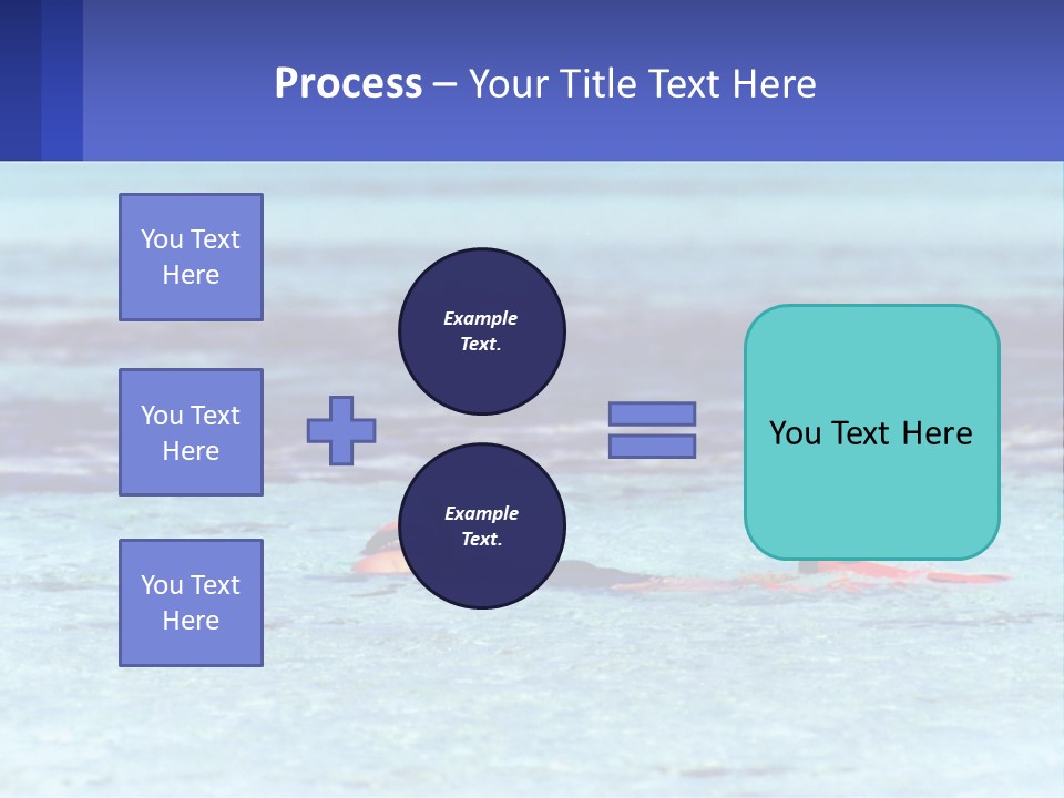 A Person Swimming In The Ocean With A Blue Background PowerPoint Template