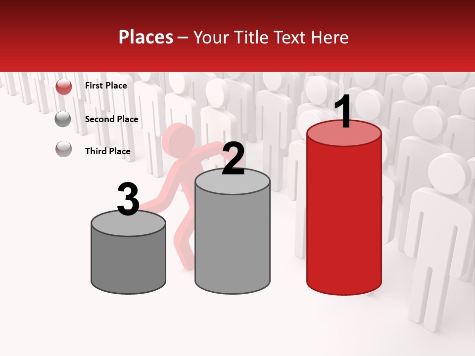 A Group Of People Standing In Front Of A Red Sign PowerPoint Template