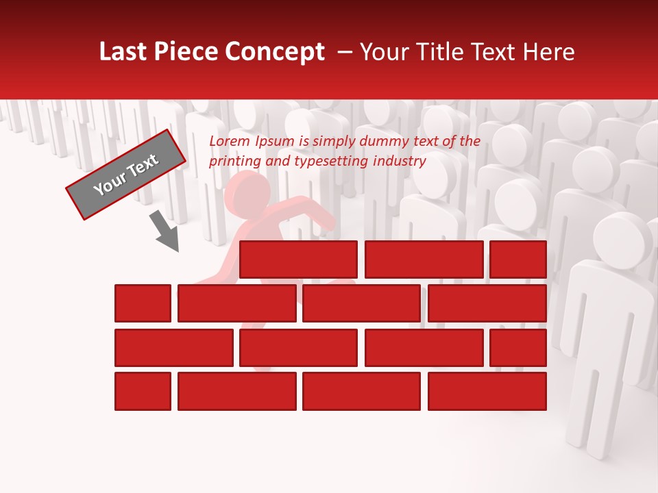 A Group Of People Standing In Front Of A Red Sign PowerPoint Template