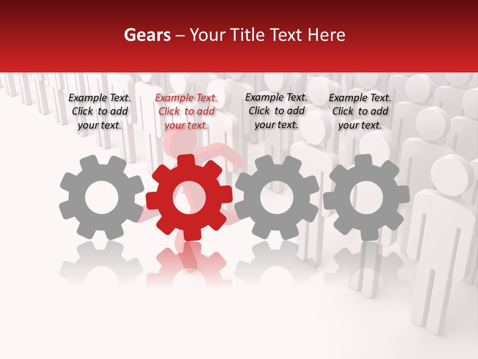 A Group Of People Standing In Front Of A Red Sign PowerPoint Template