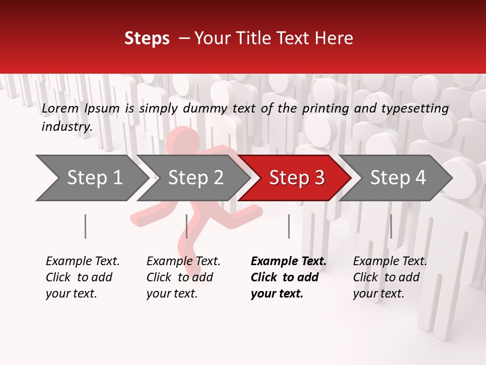 A Group Of People Standing In Front Of A Red Sign PowerPoint Template