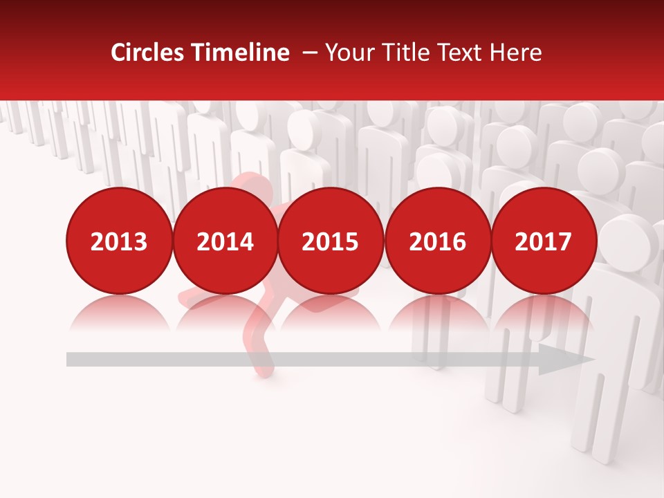 A Group Of People Standing In Front Of A Red Sign PowerPoint Template