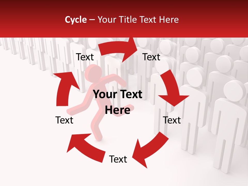 A Group Of People Standing In Front Of A Red Sign PowerPoint Template