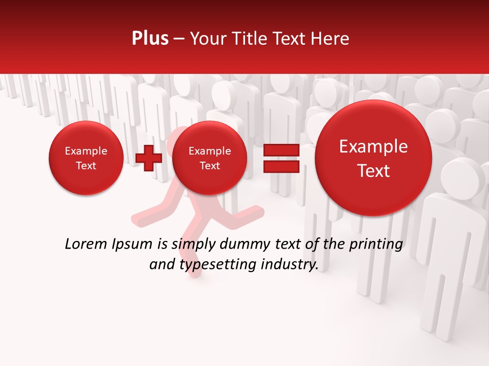 A Group Of People Standing In Front Of A Red Sign PowerPoint Template
