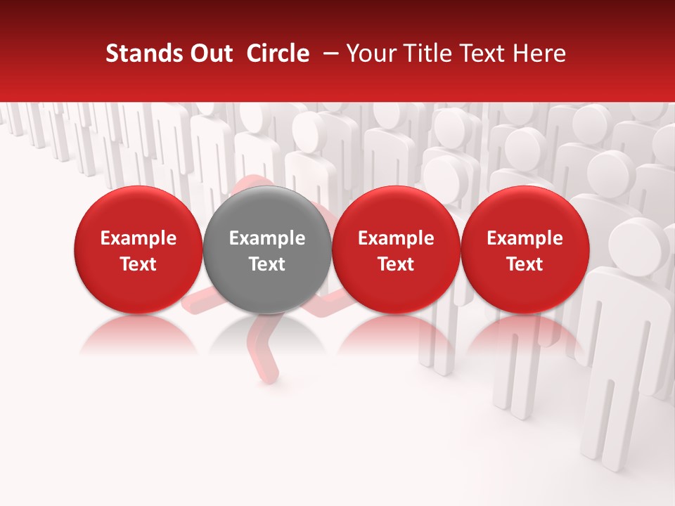 A Group Of People Standing In Front Of A Red Sign PowerPoint Template