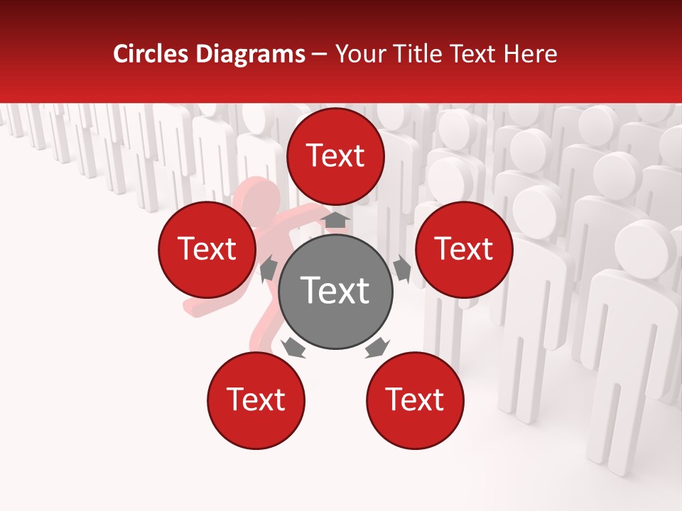 A Group Of People Standing In Front Of A Red Sign PowerPoint Template