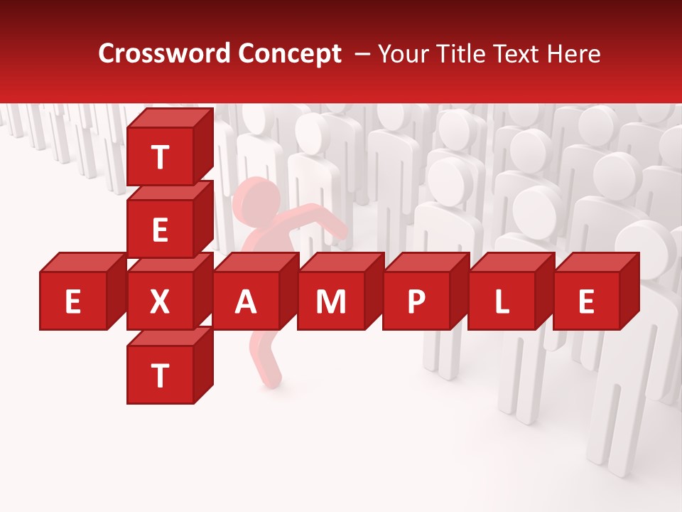 A Group Of People Standing In Front Of A Red Sign PowerPoint Template