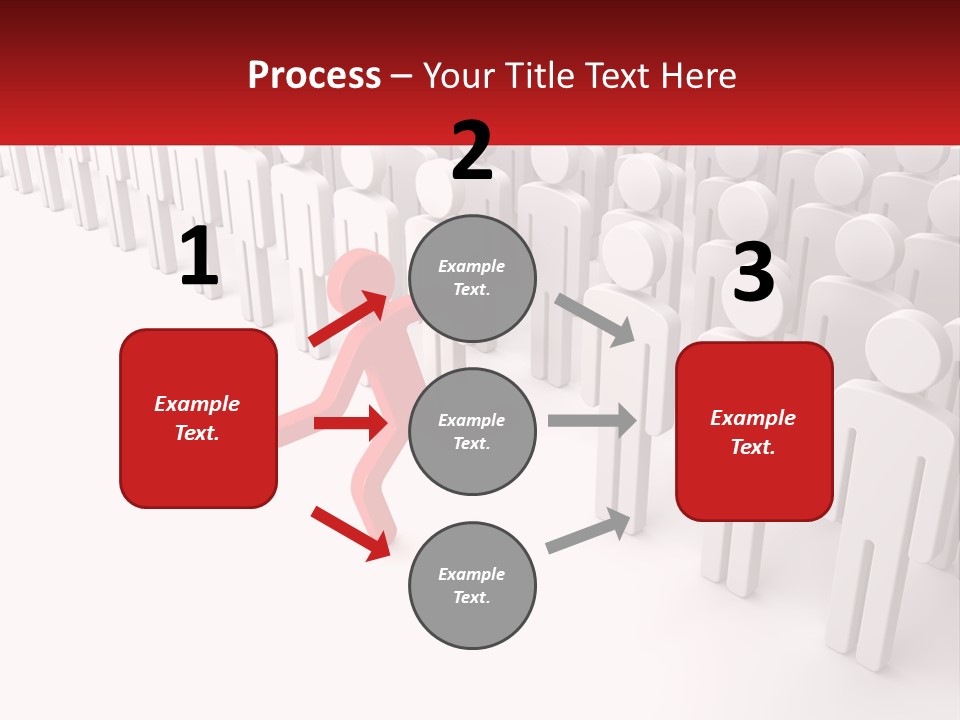A Group Of People Standing In Front Of A Red Sign PowerPoint Template
