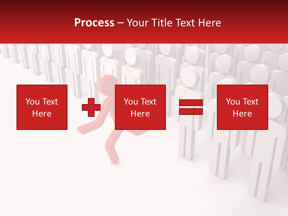 A Group Of People Standing In Front Of A Red Sign PowerPoint Template