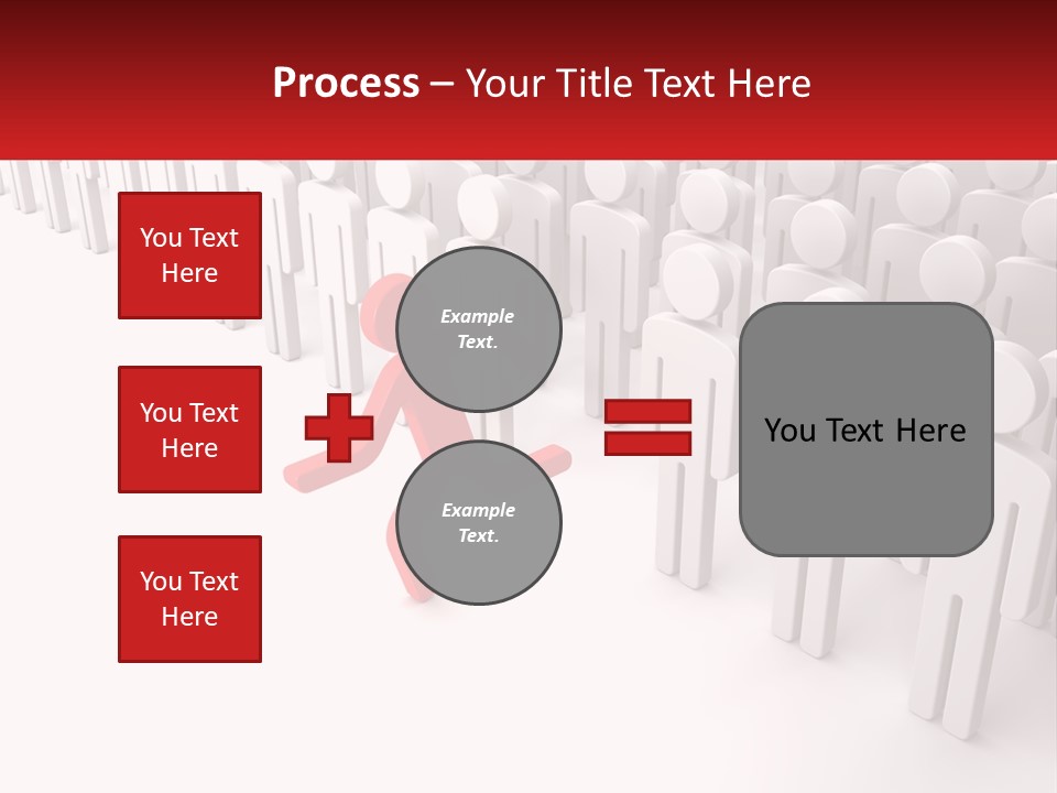 A Group Of People Standing In Front Of A Red Sign PowerPoint Template