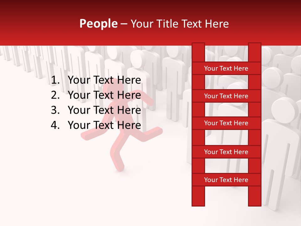 A Group Of People Standing In Front Of A Red Sign PowerPoint Template