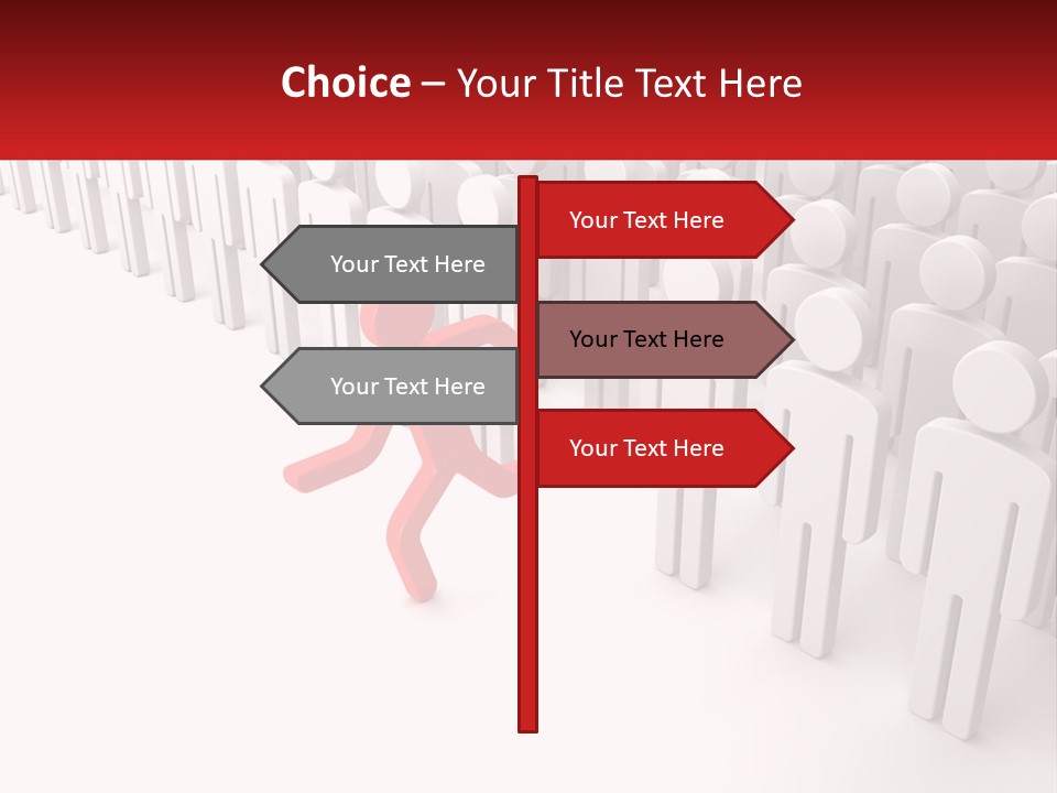 A Group Of People Standing In Front Of A Red Sign PowerPoint Template