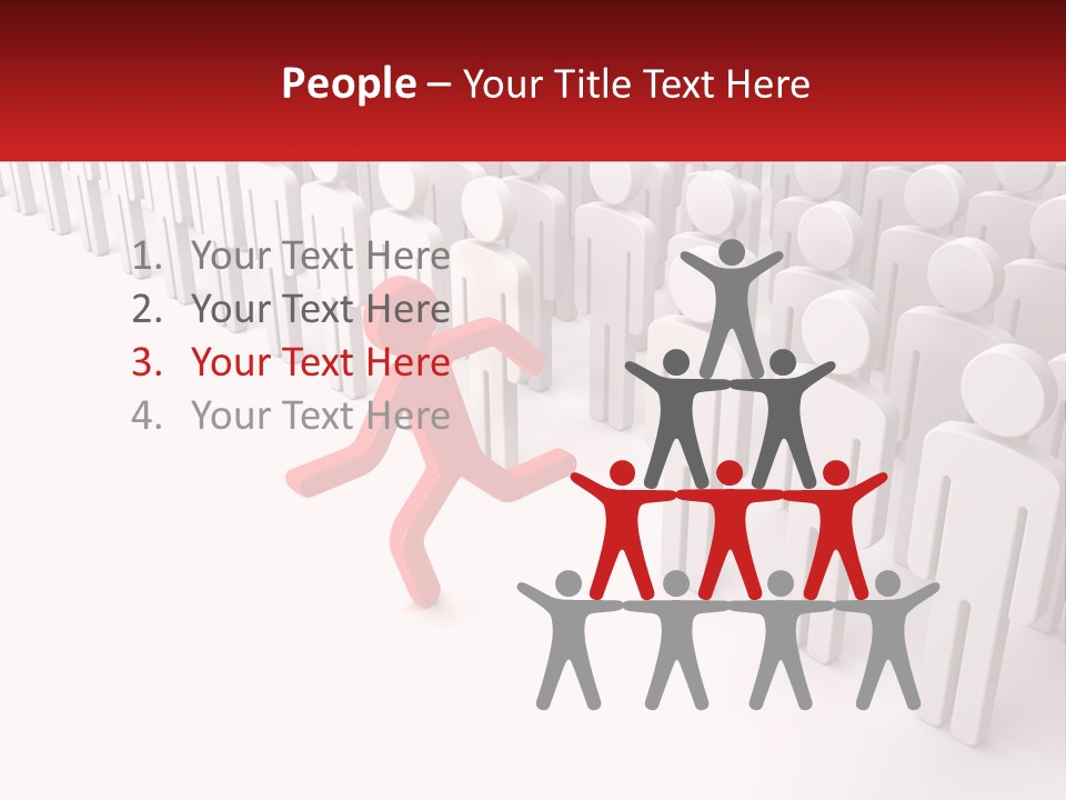 A Group Of People Standing In Front Of A Red Sign PowerPoint Template